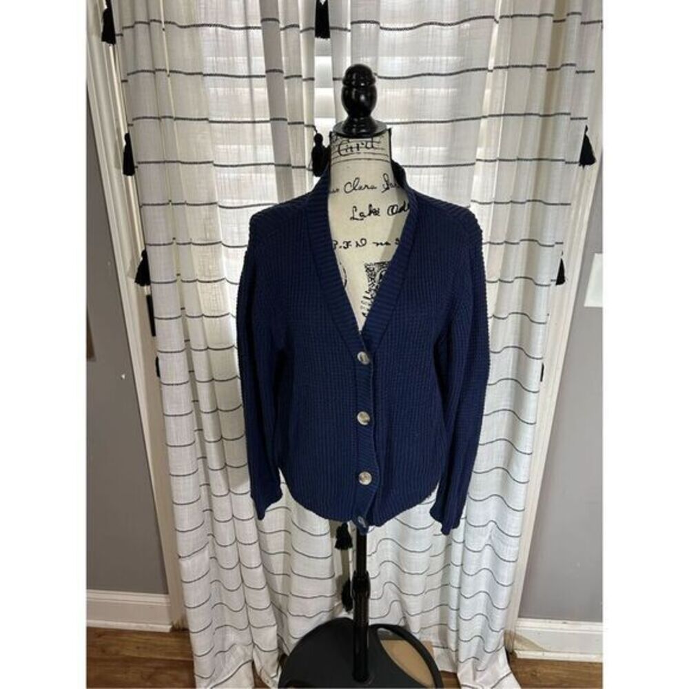 There About Navy Knit Button Cardigan Size Youth Girls Large 14